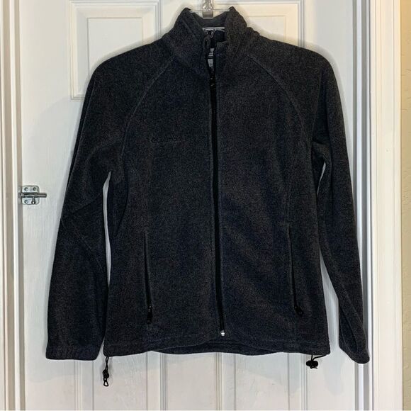 Columbia Gray Fleece Full Zip-up Jacket Size Medium - Picture 1 of 10